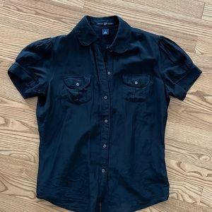 GAP Puff Sleeve Button Down Shirt Blouse 2